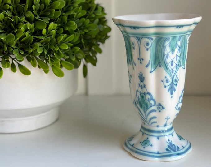 Royal Delft Dutch Green Porcelain Vase, De Porceleyne Fles Delvert ...