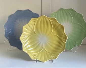 Vintage Fire King Lotus Blossom Plate: Milk Glass Floral Design