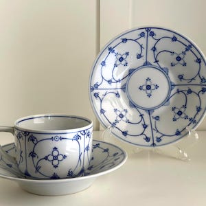 Vintage Winterling Bavaria Strawflower Hand-Painted Porcelain Cup & Saucer Set - Blue Floral Tea Service