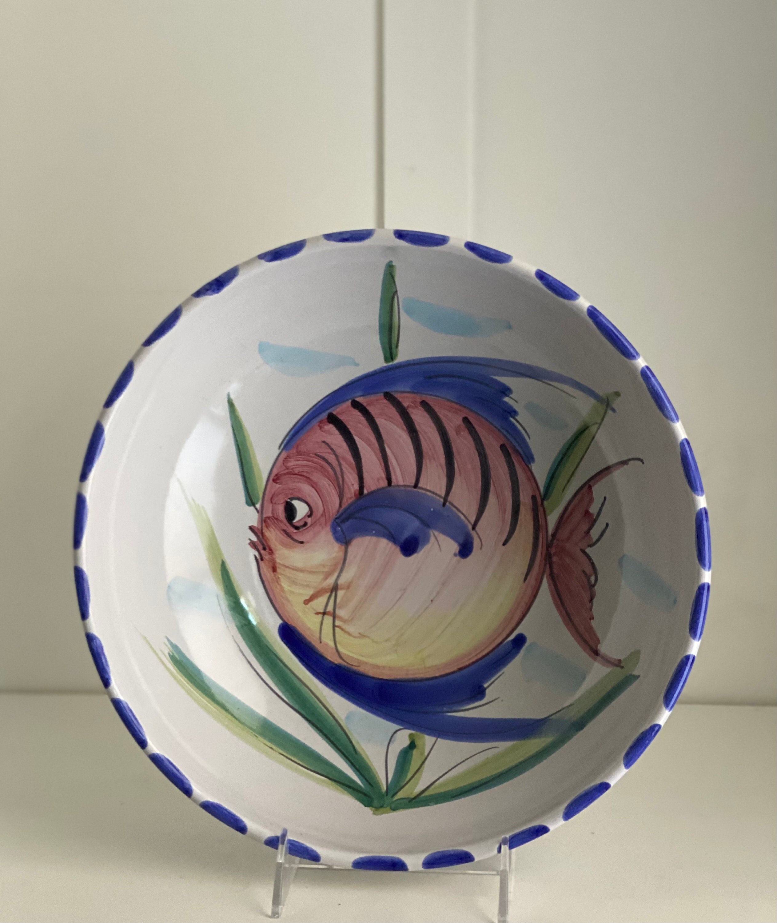 Majolica Fish Bowl - Etsy