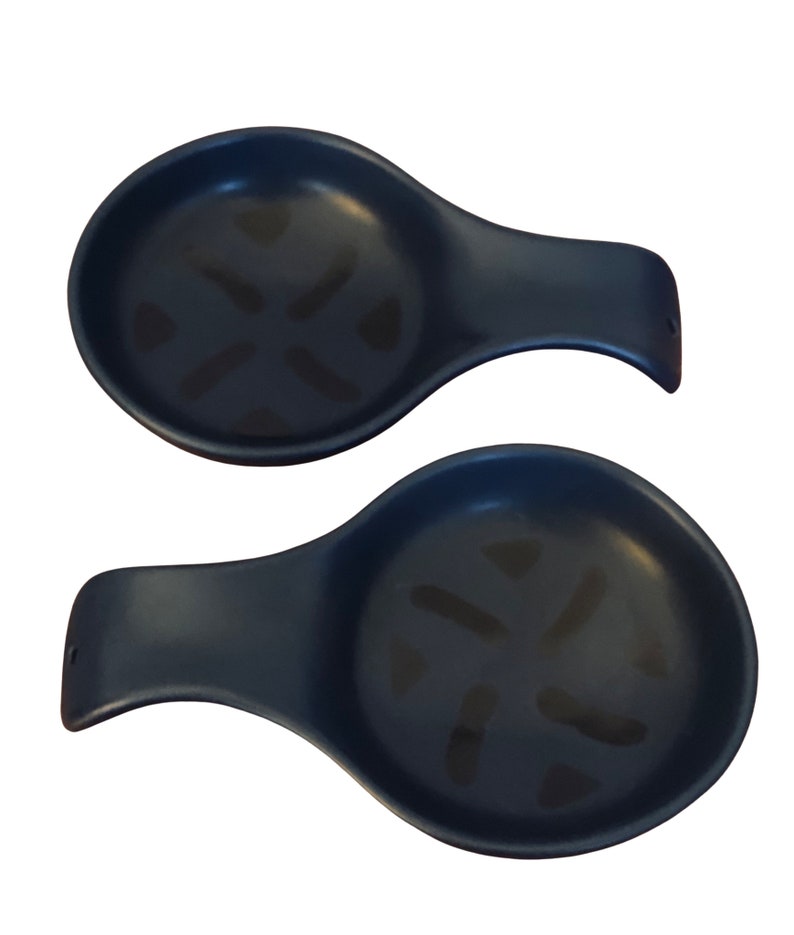 Treasure Craft Southwest Indigo Blue Salsa Bowl & Spoon Rests Etsy