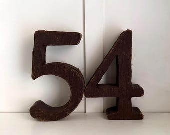 Vintage Rustic Number for Wall or Shelf Decor-Chippy Wood Numbers 4–7, Sold Individually