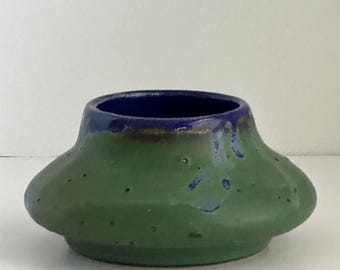 Studio Art Pottery Matte Turquoise Drip Glaze Vase - Etsy