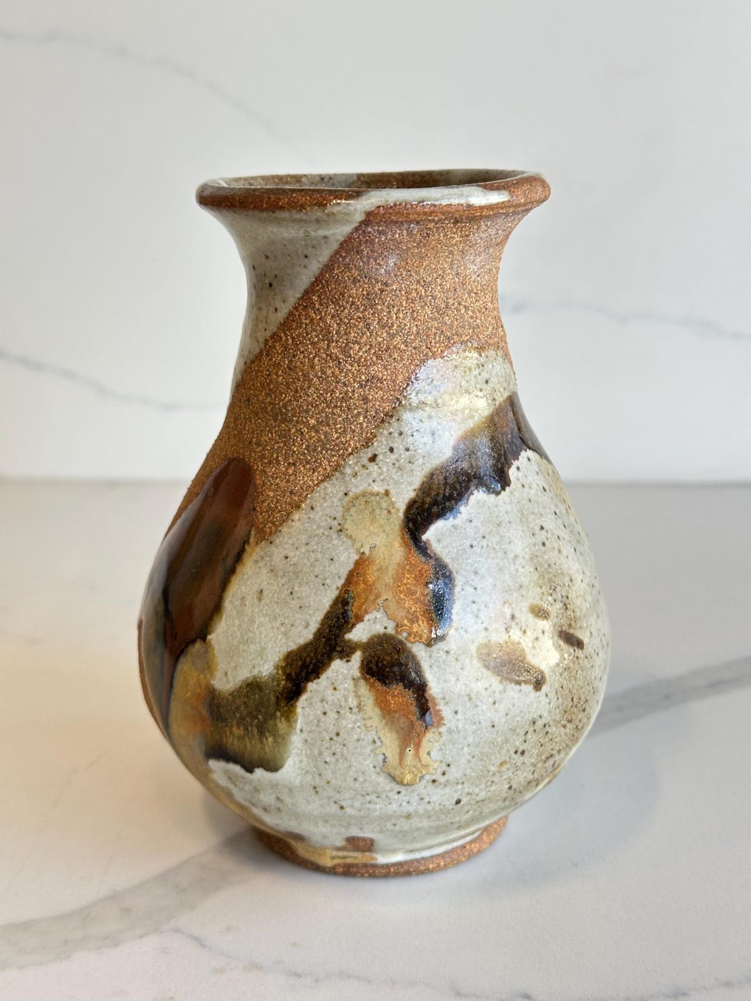 Vintage Studio Pottery Vase – Signed Drip-glaze Stoneware, CHS - Etsy