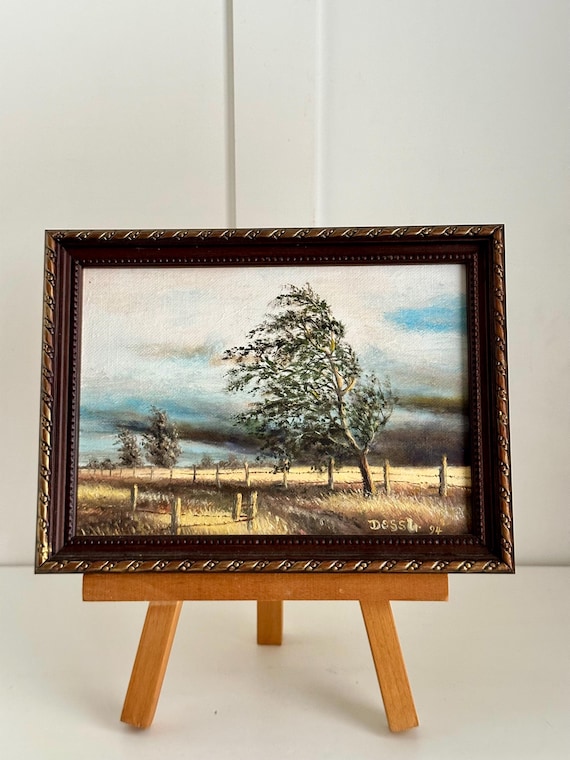 イーゼル 絵画 風景 Tino Stefanoni 灯台の風景 版画 木製イーゼル