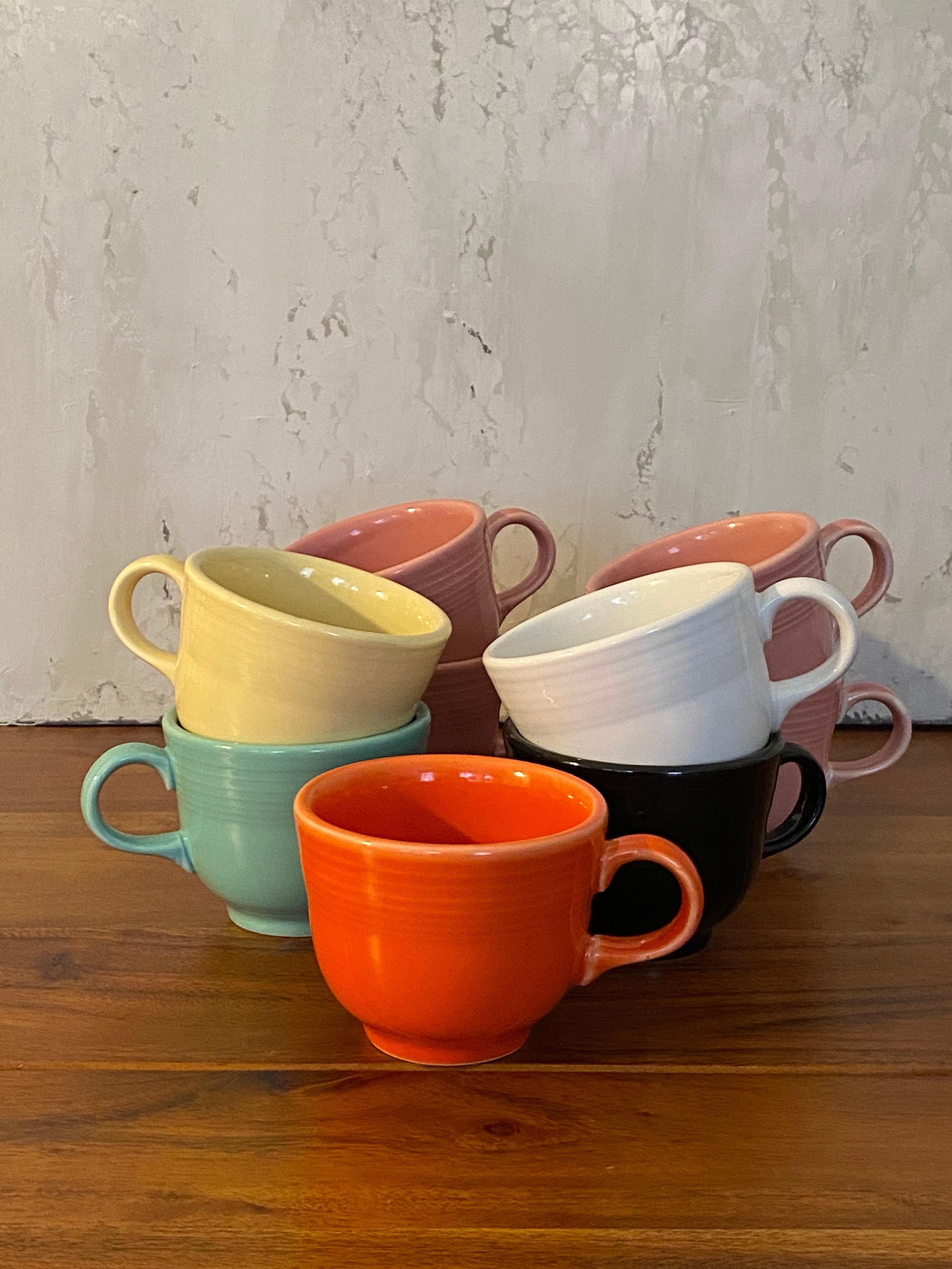 Vintage Fiesta Post-86 Coffee/tea Cups - Vibrant Colors Collection