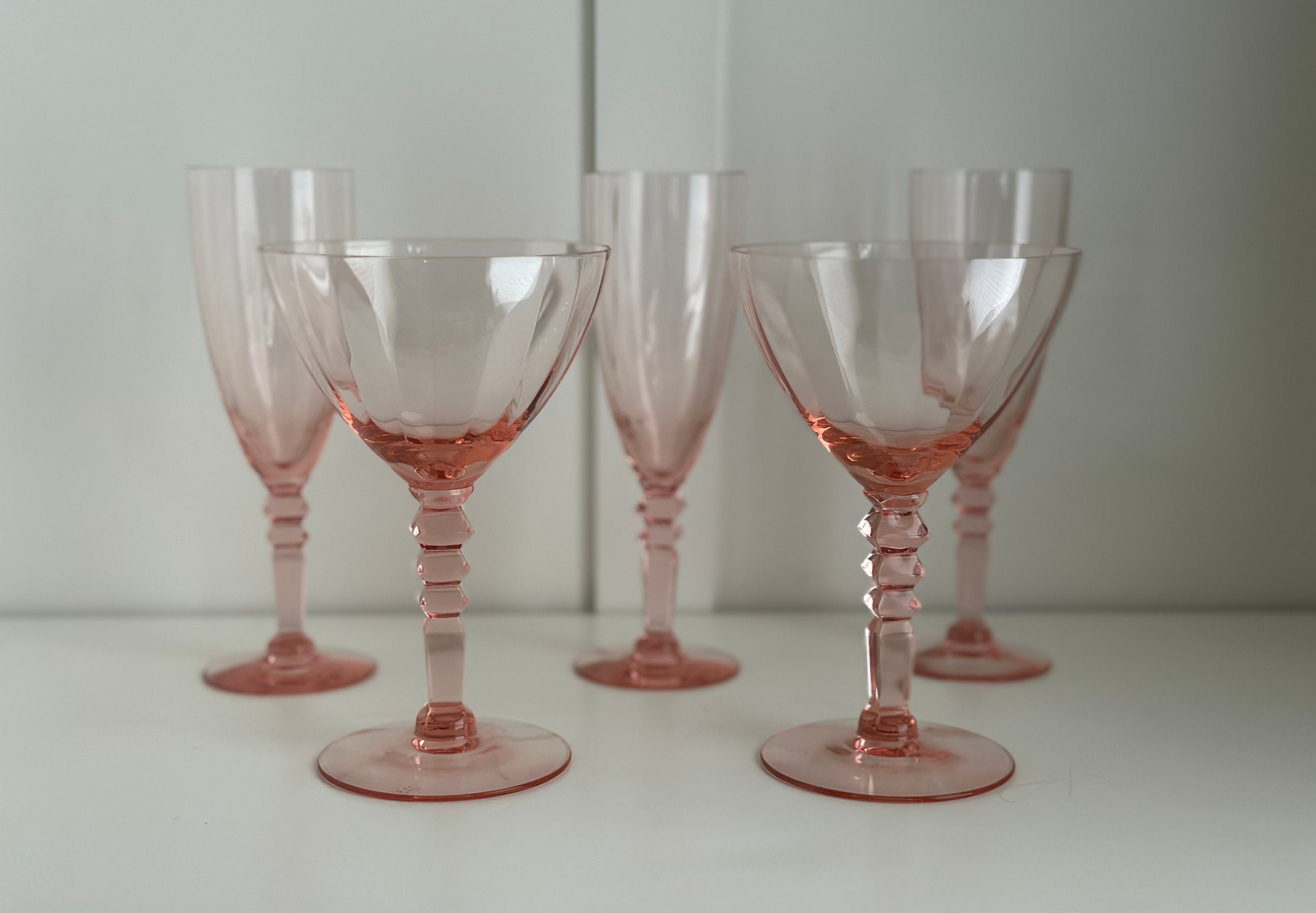 Pink Vintage Textured Drinking Glass - 13 oz. – Mellow Monkey