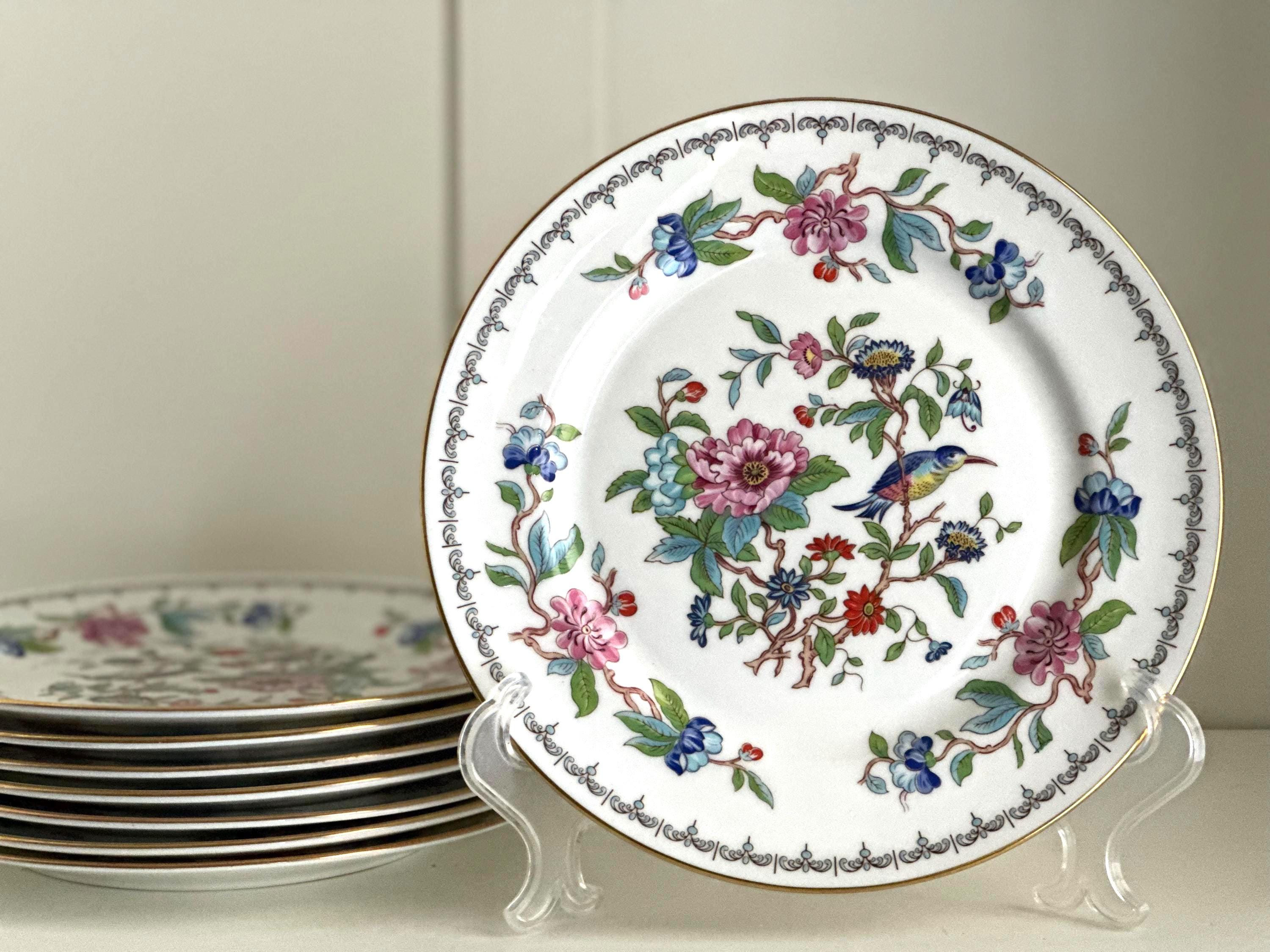 AYNSLEY エインズレイ　PEMBROKE 食器セット Aynsley Pembroke Salad Plate, Bone China Bird Floral Design - Etsy