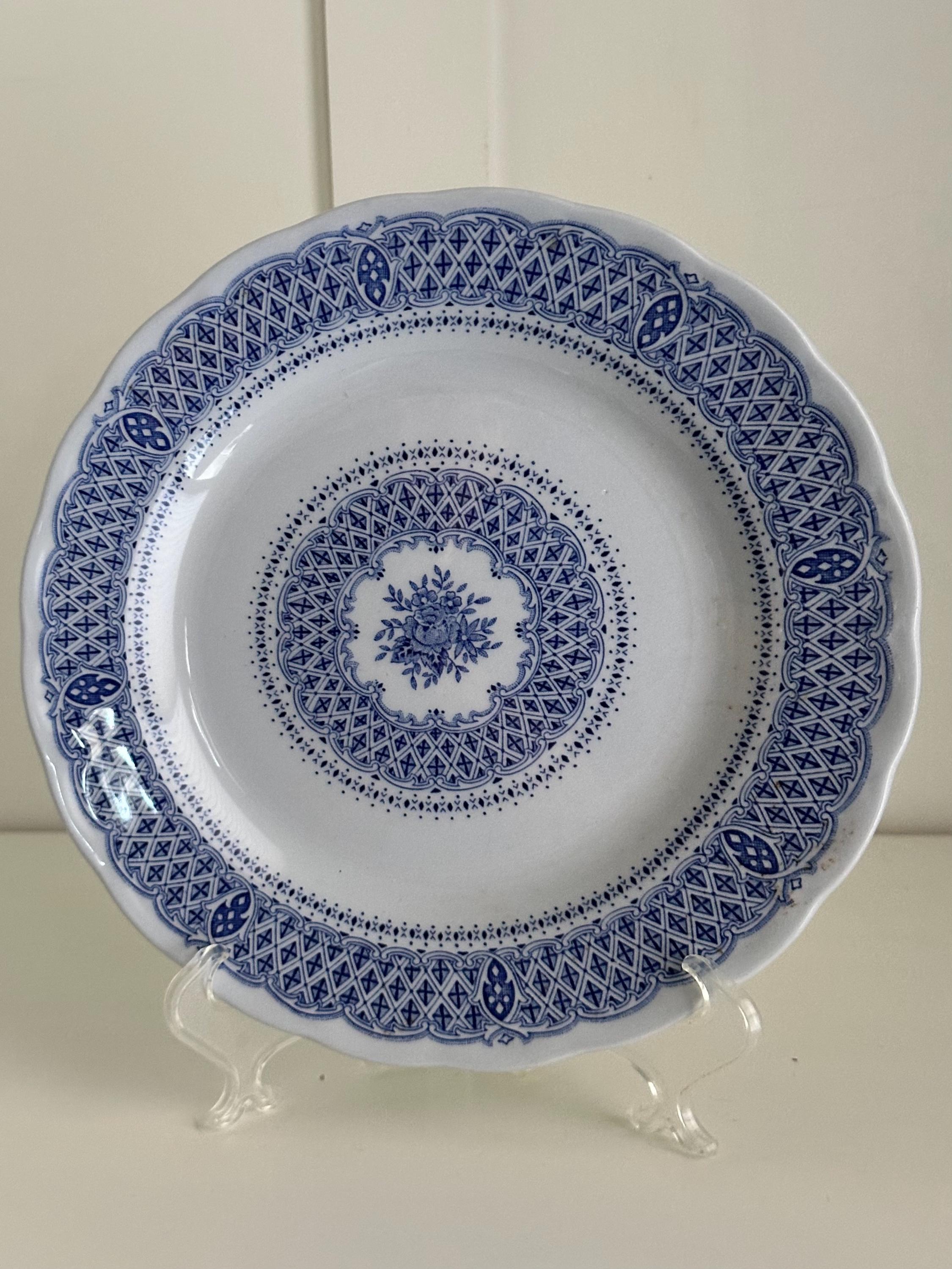 Vintage Nikko Kingstone Heavenly Blue Ironstone Salad Plate
