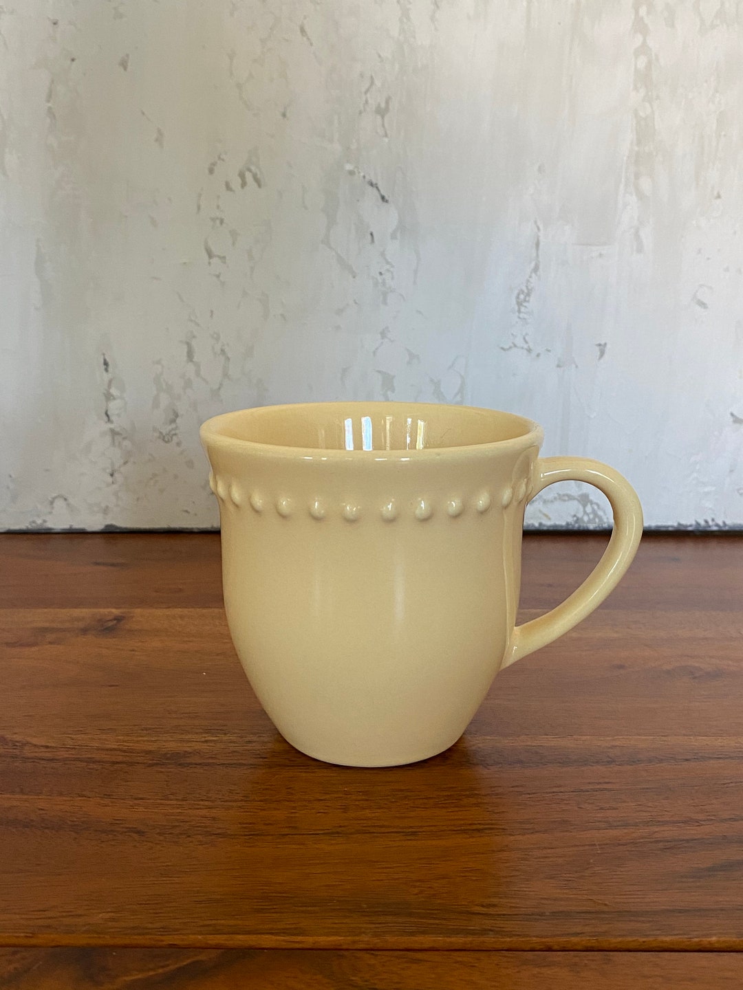 Pottery Barn Emma White or Yellow Stoneware Mugs Portugal Etsy UK