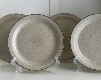 Dansk Kallan Speckled Ironstone Salad Plates, Made in Japan, Sold as a Set