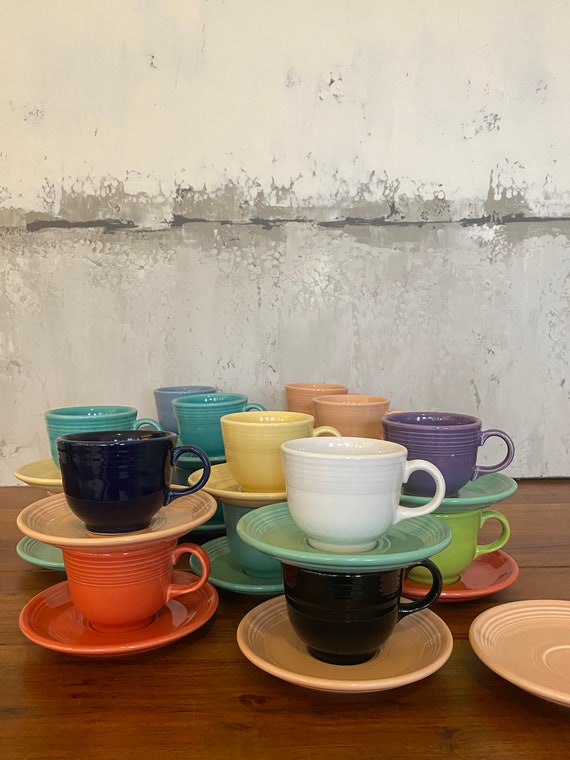 Vintage Fiesta Cup and Saucer Set | Post 1986 Fiestaware by Homer