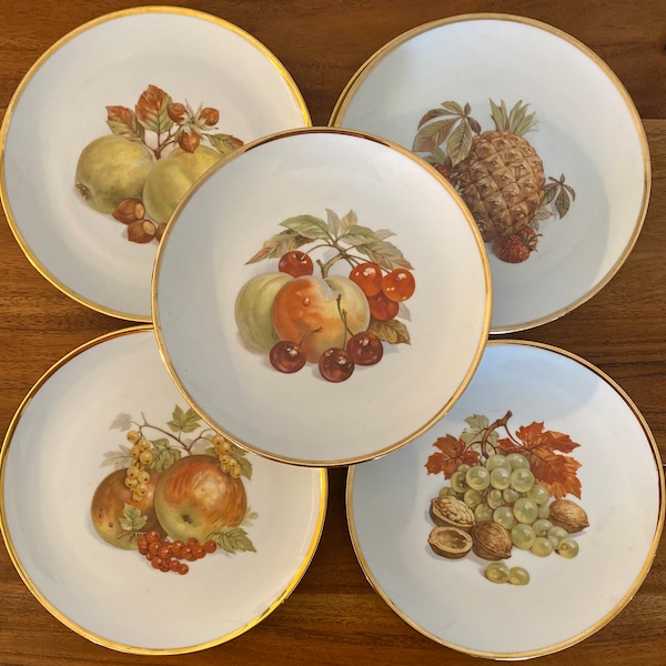 Bareuther Waldsassen Bavaria Germany Gilded Fine China Fruit and Nut Plates