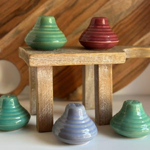 Vintage Bauer Ringware Salt/Pepper Shaker - Delph Blue, Jade Green, or Burgundy - Buyer's Choice