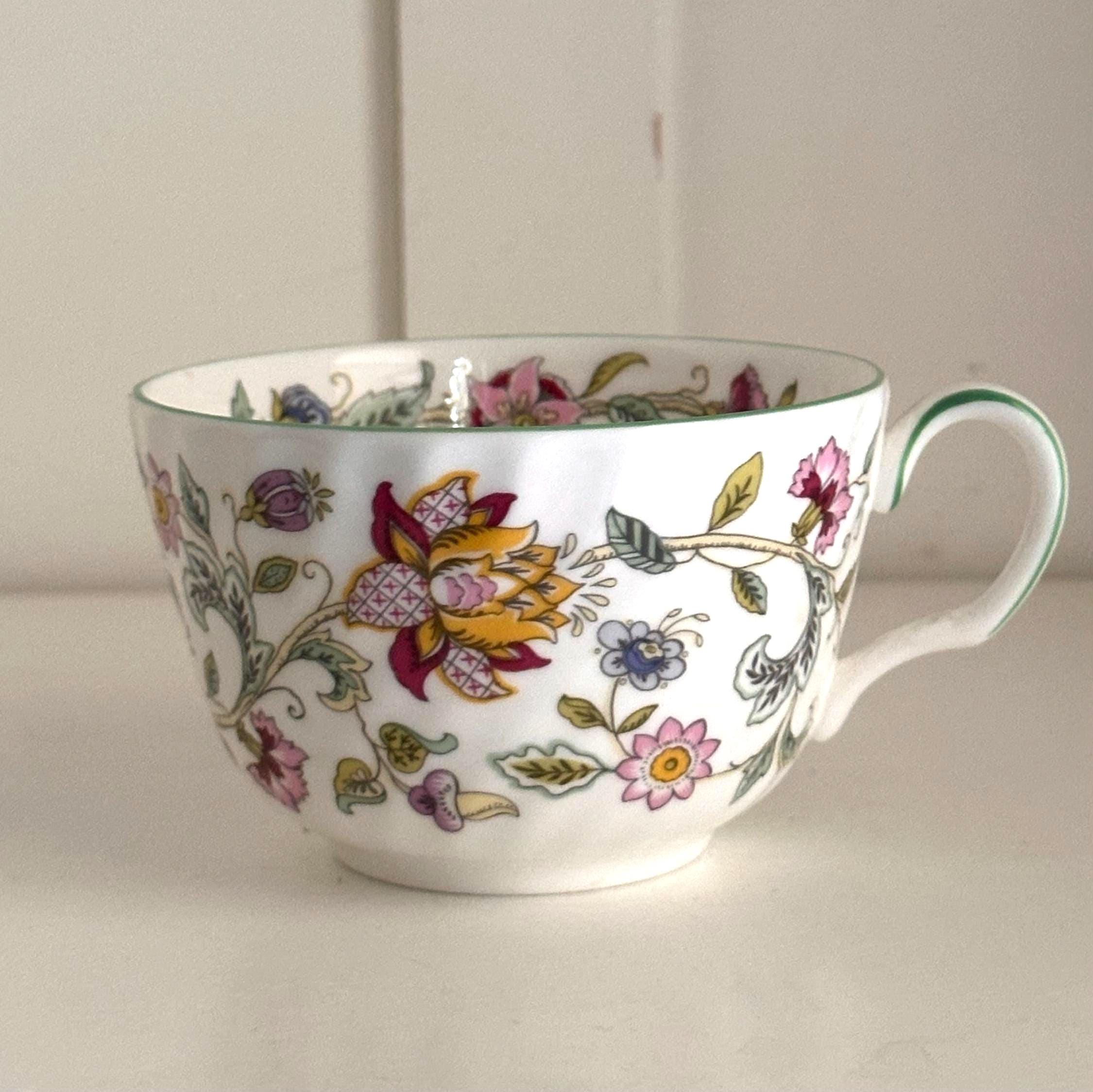 Vintage Minton Haddon Hall Tea Cups - English Bone China Floral