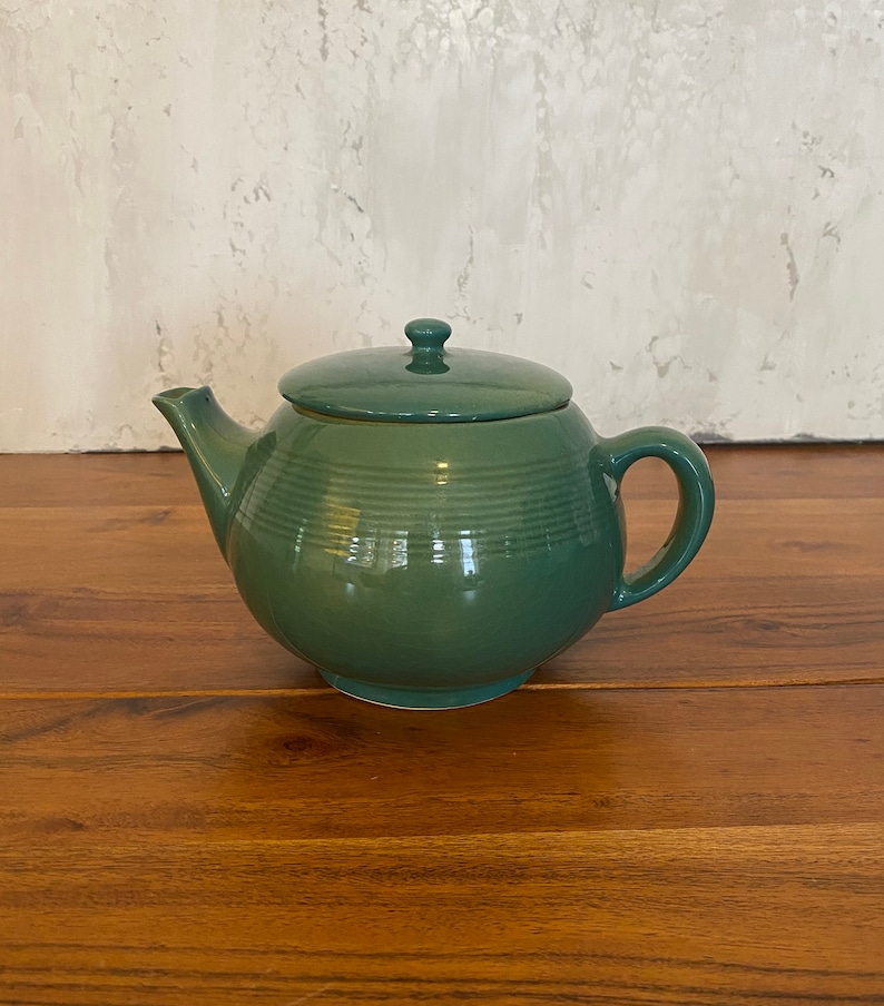 Rare Roseville Mayfair Teapot Mid Century Modern Green and Etsy