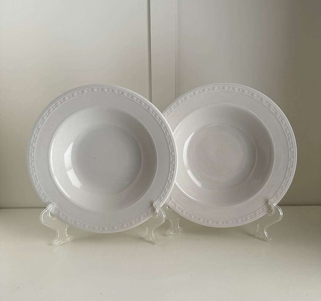 Oneida Meridian White Soup/pasta Bowls Sold as a Set Etsy