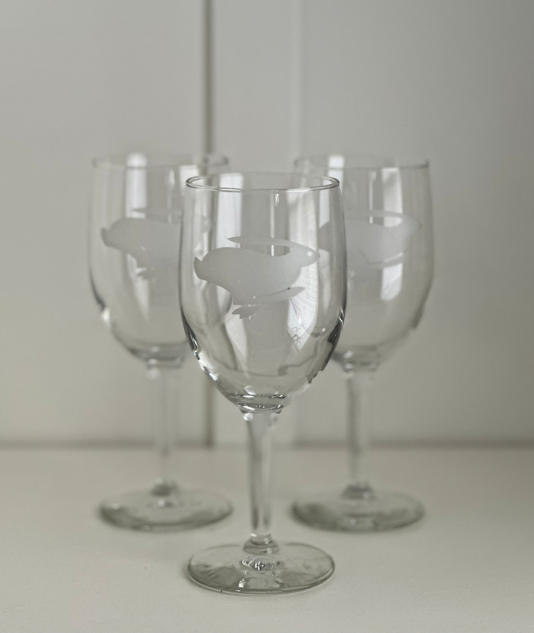 Etched Rabbit Wine Glasses Sold as a Set Etsy