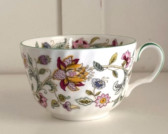Vintage Minton Haddon Hall Tea Cups - English Bone China Floral