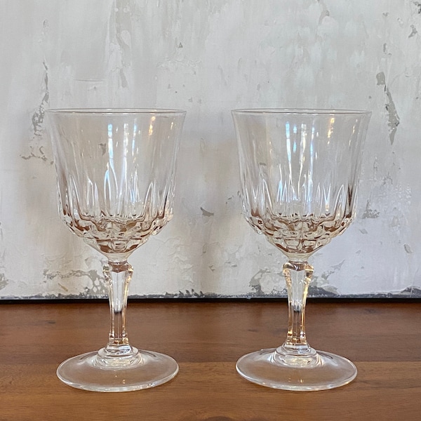 vintage St. Germaine par Cristal D’Arques-Durand Cut Crystal Wine Glasses