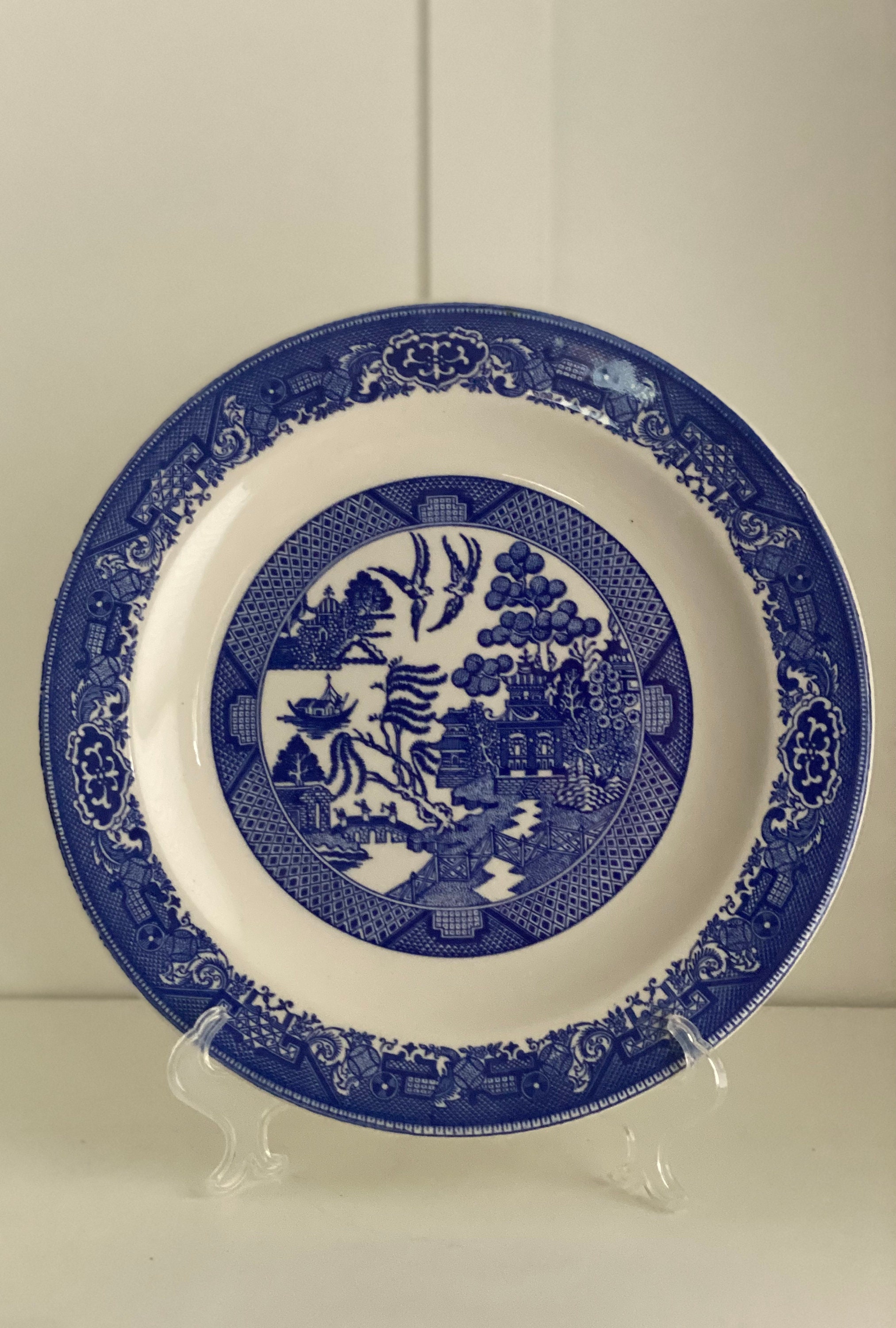 Blue Willow Platter Japan - Etsy