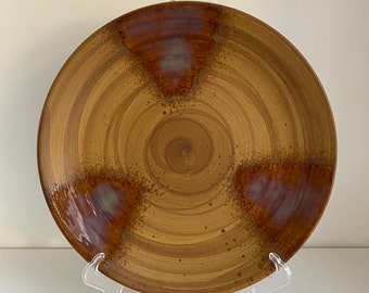 Sango Splash Brown Stoneware Dinner Plates, Sold Individually