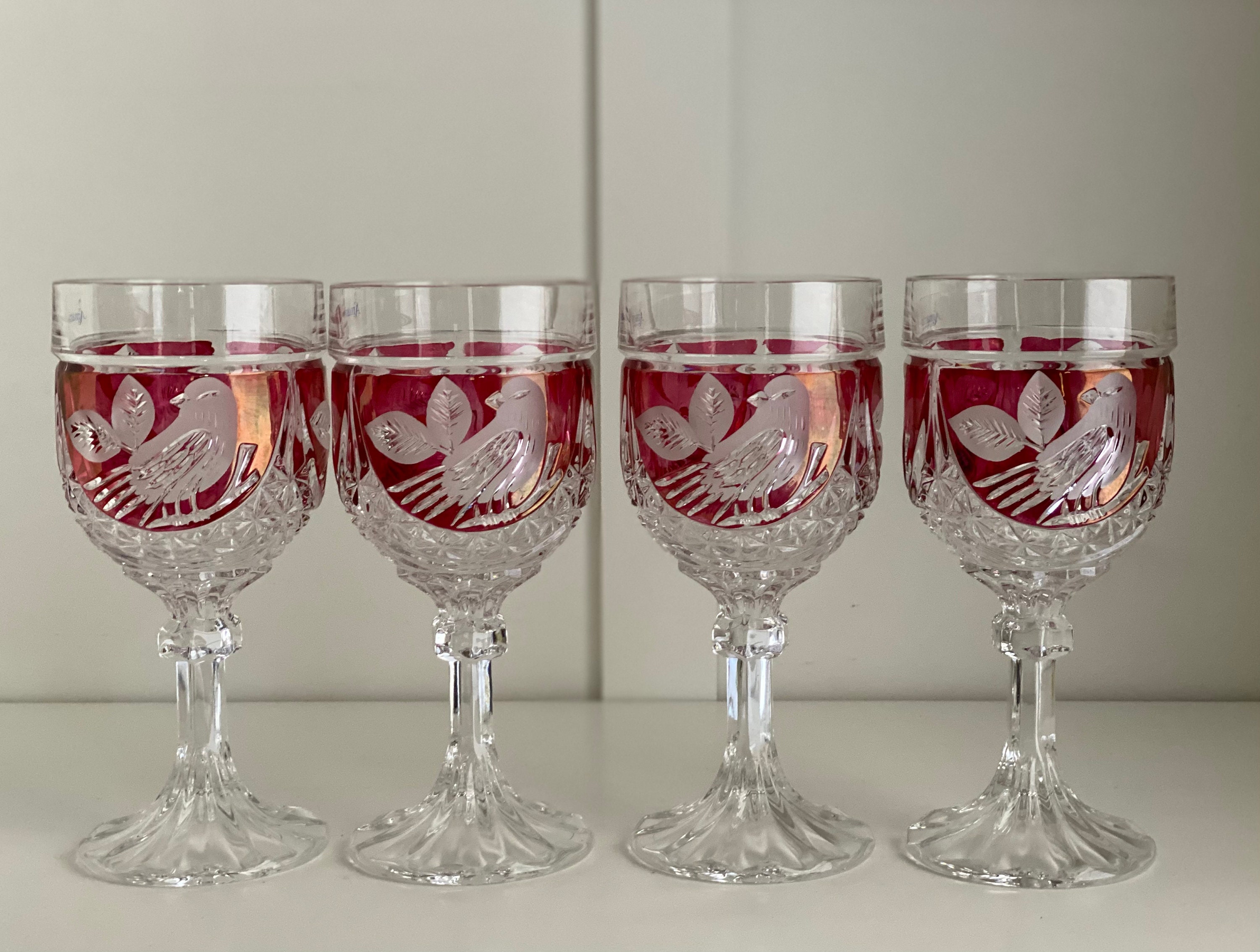 Colorful Wine Glasses in Hofbauer Lead Crystal, Germany, 1970s