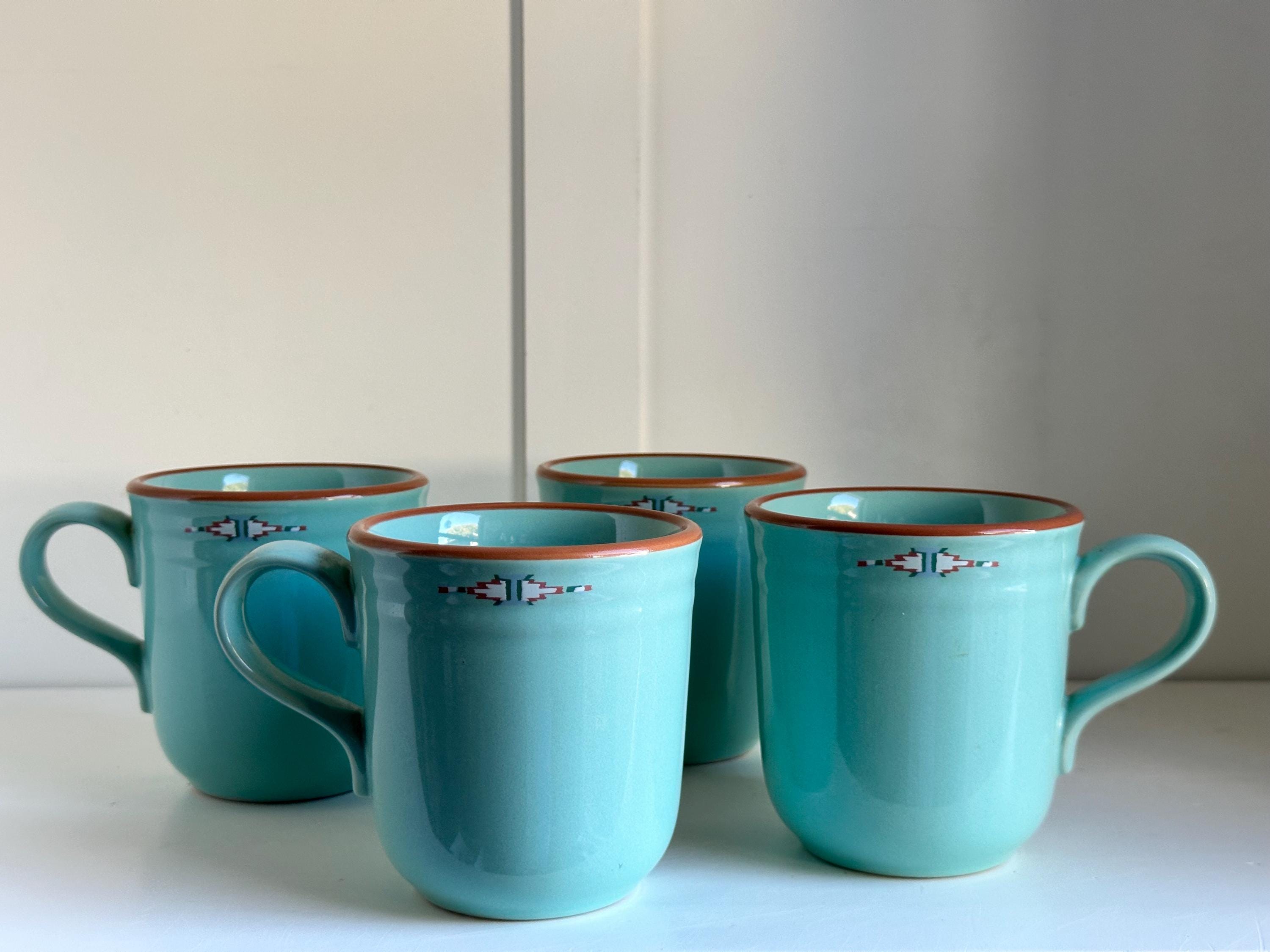Vintage Noritake Boulder Ridge Turquoise Southwest Stoneware Mug