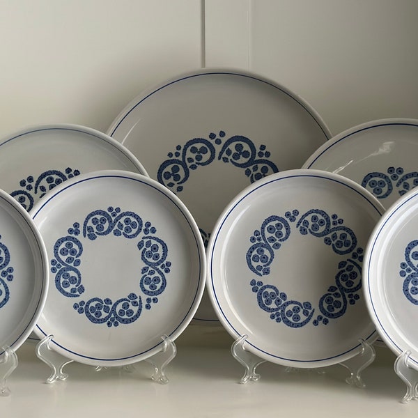 English Blue Denby - Langley Handmade Dinner, Salad or Bread Plates, Buyer’s Choice, Price is per Plate
