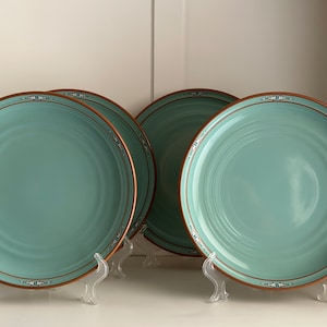 Noritake Boulder Ridge Southwest Salad Plate - Teal Turquoise Navajo Aztec Western Vintage Dinnerware