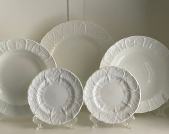 Wedgwood Countryware Bone China Plates, Embossed Leaf Pattern, Price is per Plate,  Buyers Choice