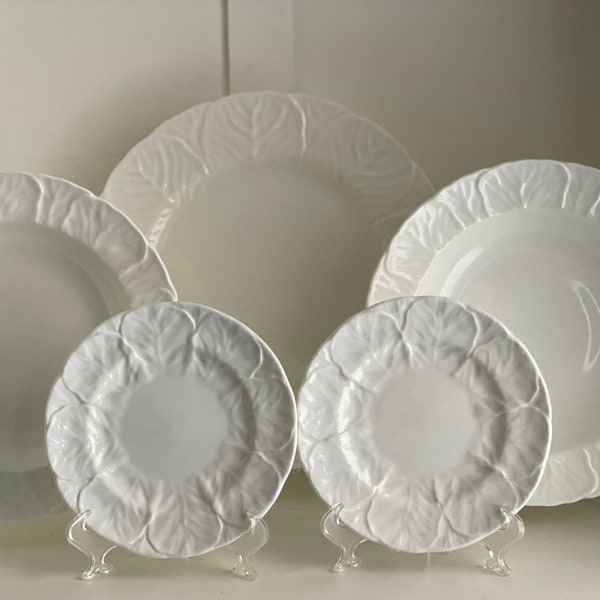 Wedgwood Countryware Bone China Plates, Embossed Leaf Pattern, Price is per Plate,  Buyers Choice