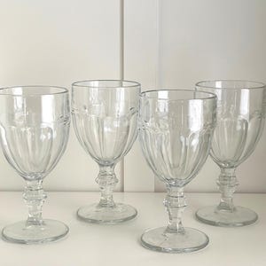 Libbey Gibraltar Clear Glass Water Goblets Set - Elegant Pressed Glassware for Home Bar & Entertaining