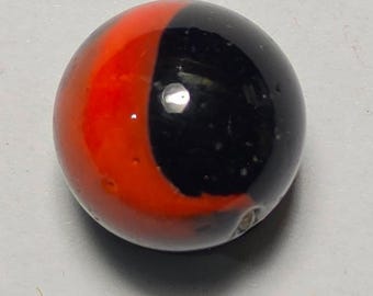 Vitro Agate Blackie Vintage Swirl Glazen Marmer 0,63 inch — Verzamelbaar Glazen Marmer JM-023