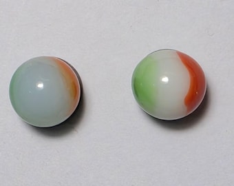 Vitro Agate Tri-Lite Patch Marmeren - Paar van 0,61 inch — Verzamelbare glazen knikker JM-016