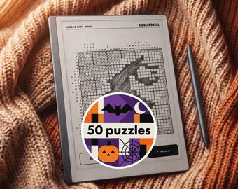 Halloween Nonogram Puzzle Book | 50 Picross Puzzles (ReMarkable, Scribe, Print)