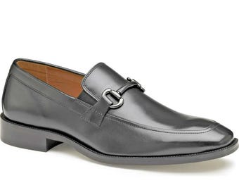 Johnston & Murphy Everett Horse Bit Loafer Black Leather Men's Size 10.5