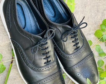 Allen Edmonds Strand Oxford Dress Sneaker Sko Svart Läder Wingtip 13 EEE 3E
