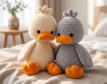 Crochet Duck Pattern PDF | Amigurumi Plush Duck | Beginner-Friendly Digital Download