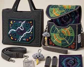 Crochet Bag Pattern Bundle Paranormal Tote & Crossbody PDF