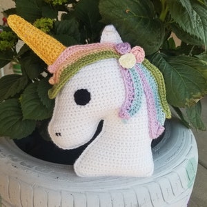 Paisley the Unicorn Cuddler     Kawaii Cuddler / Unicorn Pillow /