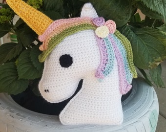 Paisley the Unicorn Cuddler     Kawaii Cuddler / Unicorn Pillow /