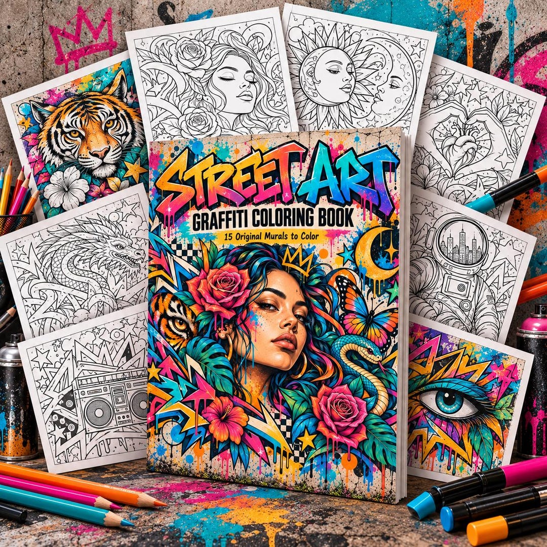 Graffiti Coloring Pages — Example 1
