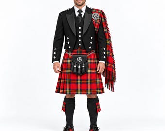Ensemble kilt écossais tartan pour homme, tenue de mariage des Highlands, cadeau pour lui