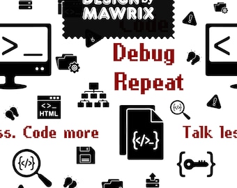 Coding Seamless Pattern, Programmer Digital Paper, Computer Code Background JPG