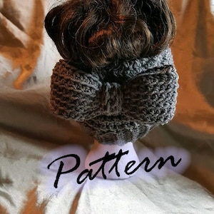 Messy Bun Hat w/ a Bow PDF Crochet Pattern