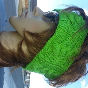 3 Patterns in One PDF Patterns Knitted Headband with Flower, Cabled Earwarmer and the Braided Headwrap image 3