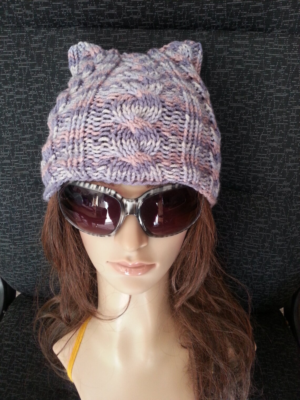 PDF Pattern Knitted Cat Ears Hat Beanie and Earwarmers One Etsy