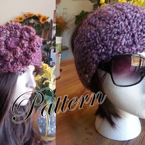 PDF Pattern Crochet End to End Headband Earwarmer Headwrap with Two Button Closure
