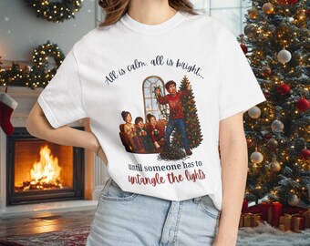 Camiseta navideña, camisa festiva para mujer, camisa navideña para hombre